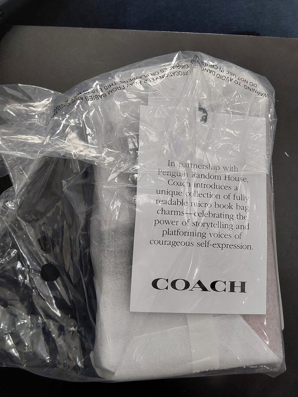 Coach Orange Book-Shaped Charm with Gold Hardware - Picture 3 of 6